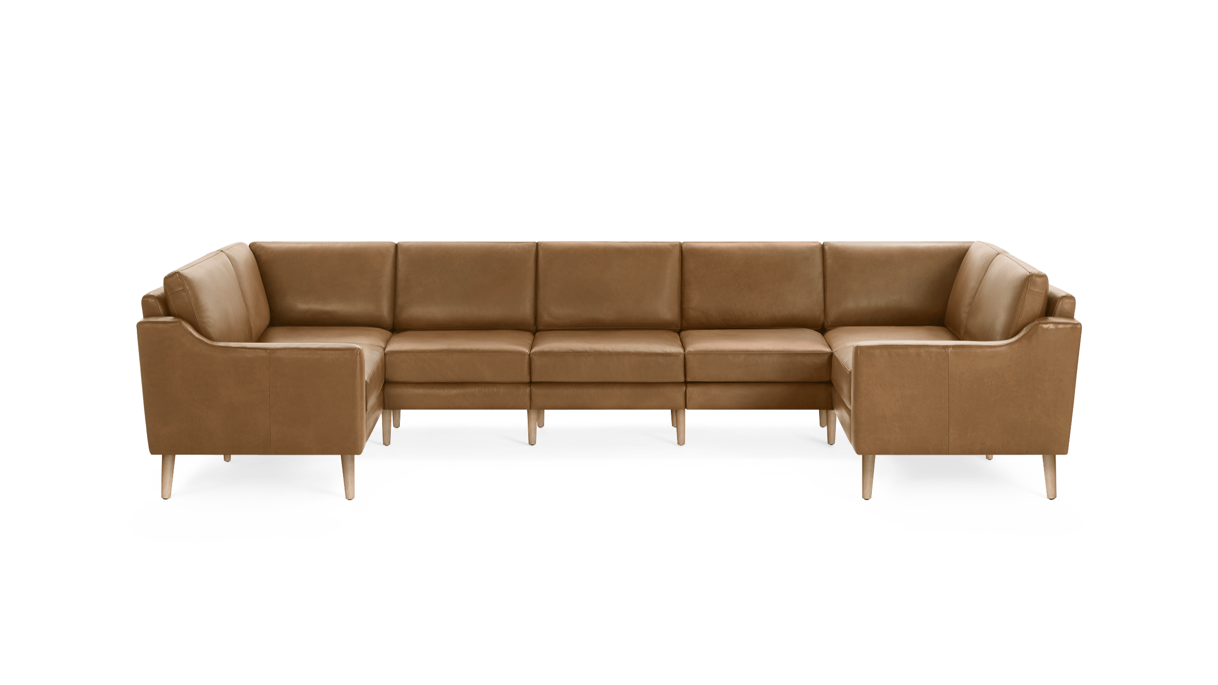 Slope Nomad Leather 7-Seat Corner Sectional